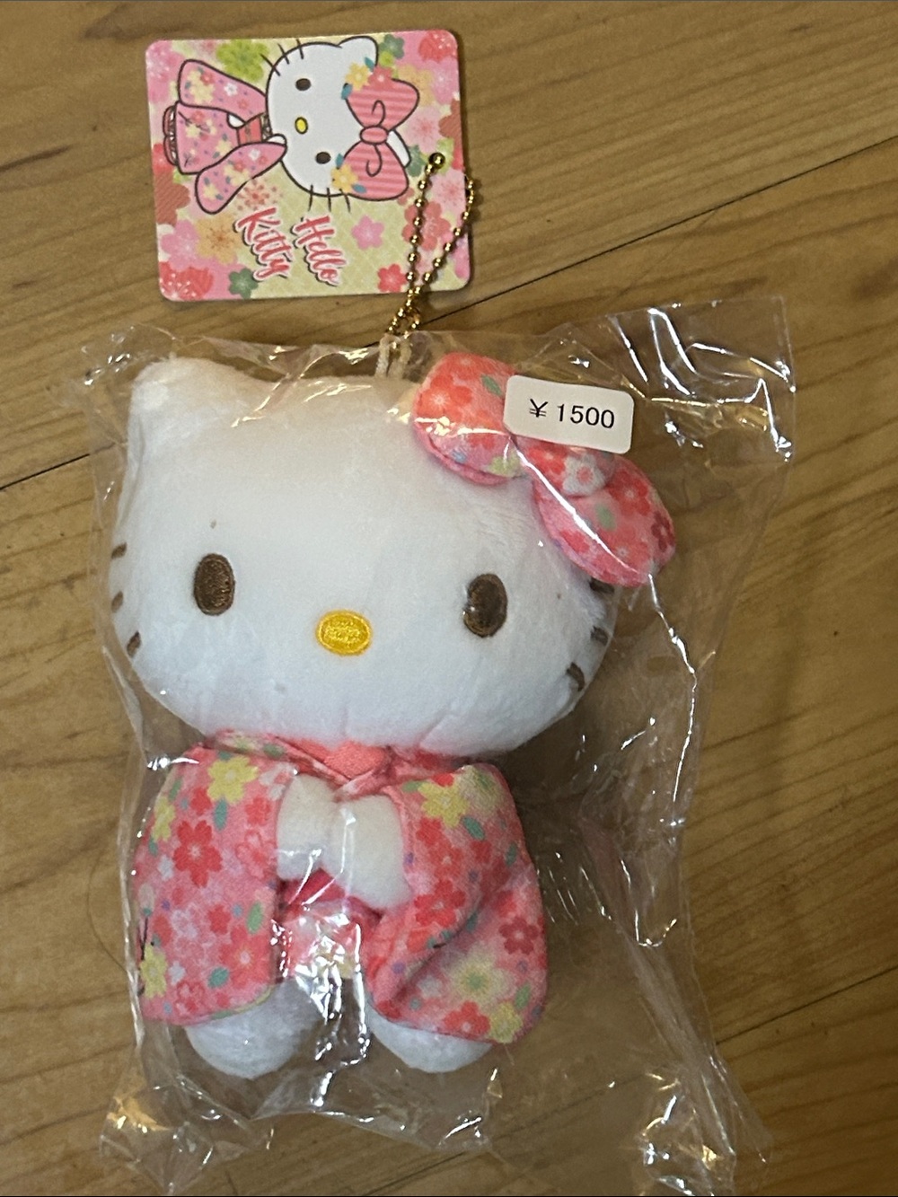 Sanrio Hello Kitty Plush in Floral Pink Kimono nwt